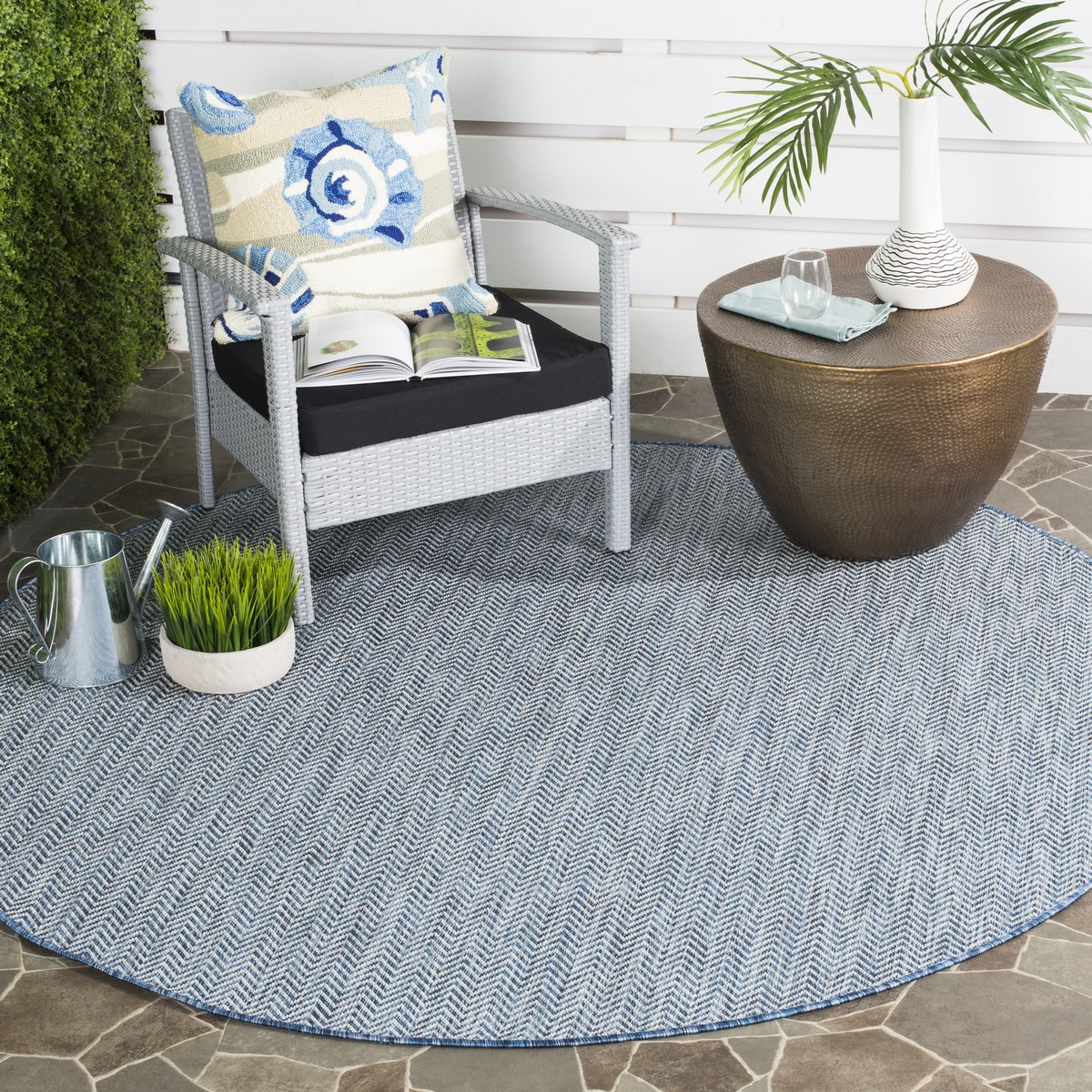 Courtyard by Safavieh Grey Indoor Outdoor Rug