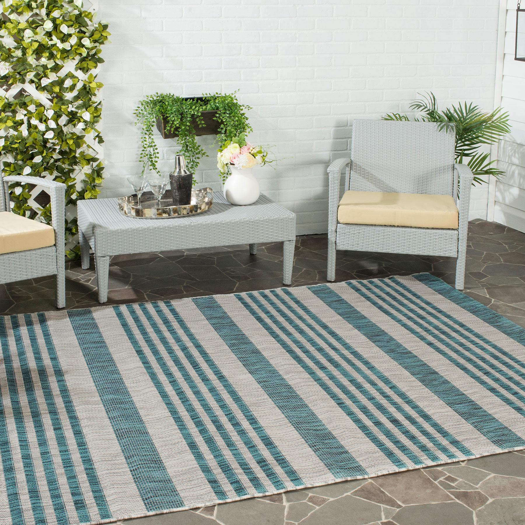 Blue & Grey AllWeather Area Rug