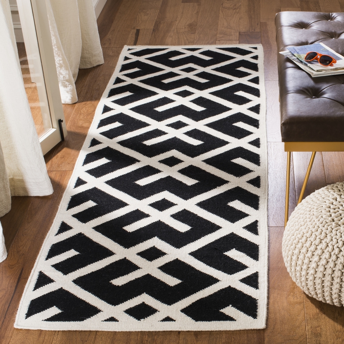 Rug DHU552L Dhurries Area Rugs by Safavieh
