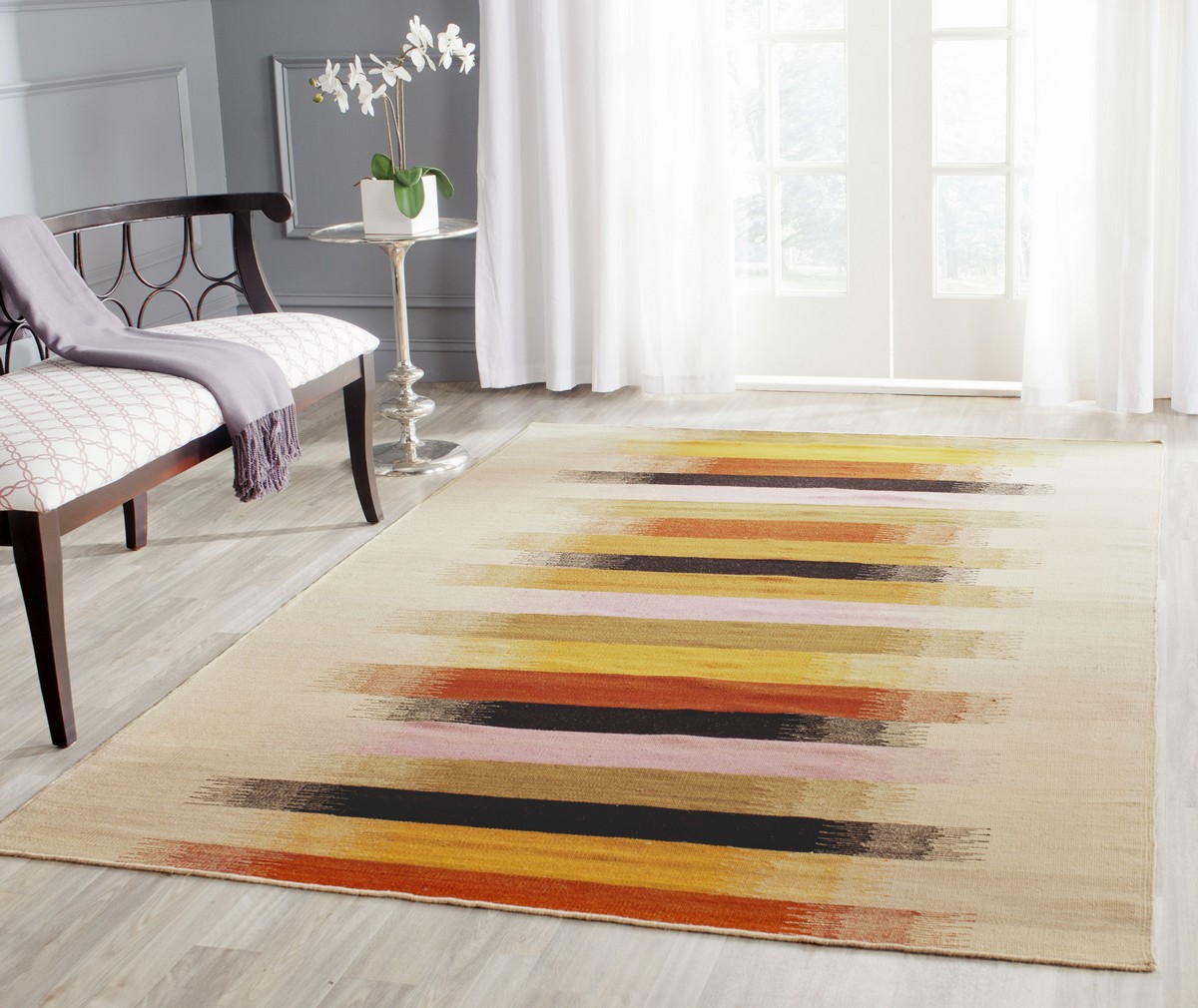 Rug DHU642A Dhurries Area Rugs by Safavieh