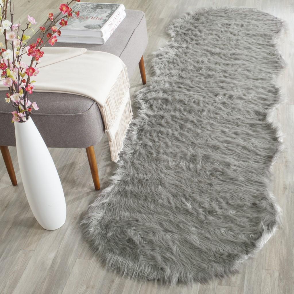 Rug FSS118B Faux Sheep Skin Area Rugs by Safavieh