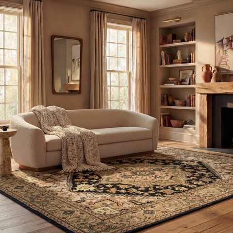 RG-3730 北欧ハートラグ 190×190cm Rug HG625Z - Bedroom, Dining Room, Heritage, Home Office, Living