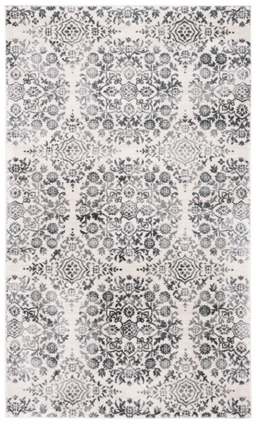 Ivory 6'7 x 6'7 Square Safavieh Martha Stewart Collection MSR0958H Distressed Area Rug Charcoal Ivory 6'7 x 6'7 Square Safavieh Martha Stewart Collection MSR0958H Distressed Area Rug Charcoal
