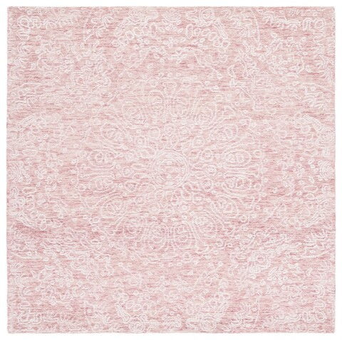 SAFAVIEH Metro Collection MET993U Handmade Premium Wool Living Room Dining Bedroom Area Rug 5' x 8' Pink/Ivory SAFAVIEH Metro Collection MET993U Handmade Premium Wool Living Room Dining Bedroom Area Rug 5' x 8' Pink/Ivory