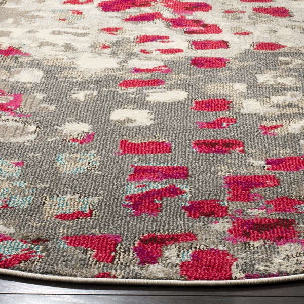 Fuchsia & Grey Watercolor Rug MNC225R