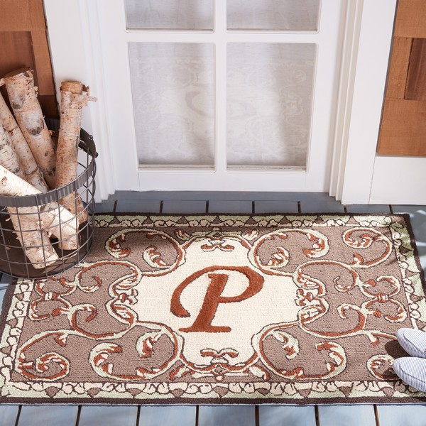 Rug MON214P Monogram Area Rugs by Safavieh