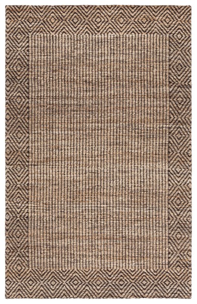 Natural Inset Rug Light Rug NF565A - Natural Fiber Area Rugs by Safavieh