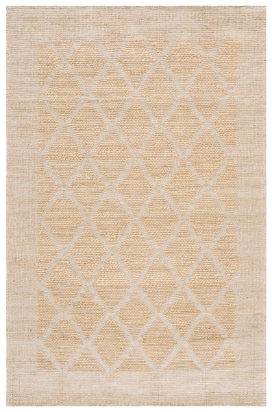 SAFAVIEH Tapis Rond Jute Fait Main – 1,8 M – Naturel – Motif Tressé Bohème – Collection Fibre Naturelle