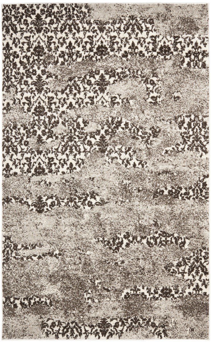 Grey Floral Retro Rug | Retro Rugs Collection - Safavieh