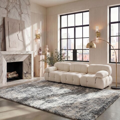 Rug BER219G - Bedroom, Berber Shag, Entryway, Home Office, Living