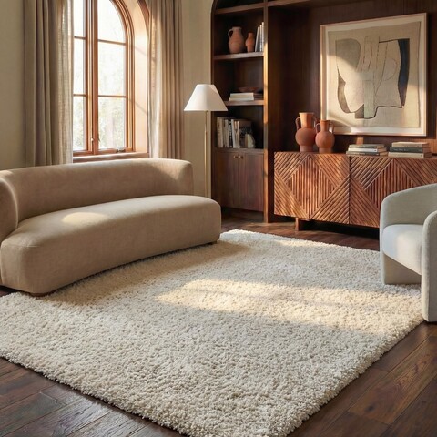 Plush Pile Ivory Shag Rug | Milan Shag Collection - Safavieh