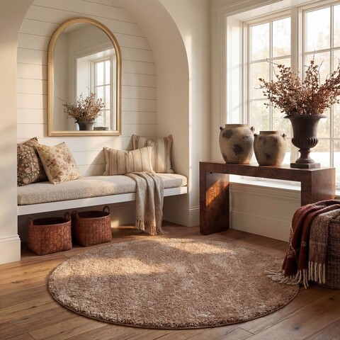 Lush Dark Beige Shag Rug | Milan Collection - Safavieh.com
