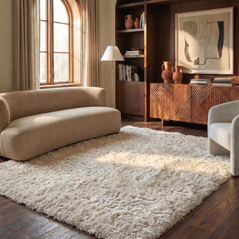 Plush Pearl White Shag | Venice Shag Collection - Safavieh
