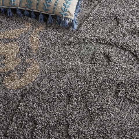 Grey Floral Shag | Florida Shag Collection - Safavieh.com