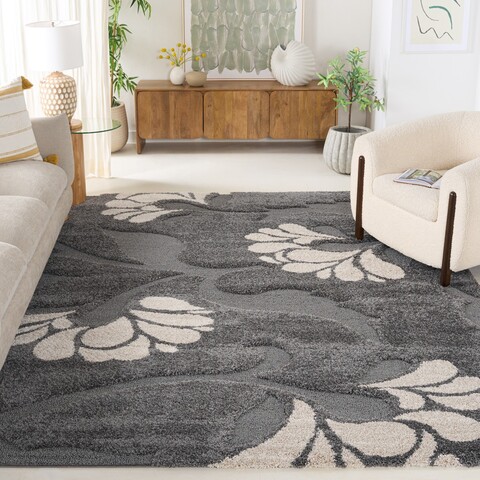 White Floral Shag | Florida Shags - Safavieh.com