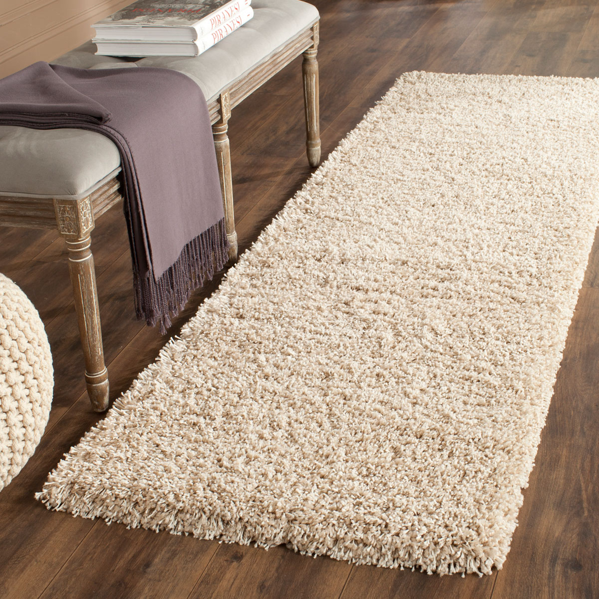 Lush Pile Beige California Collection Safavieh 2 3 X 7