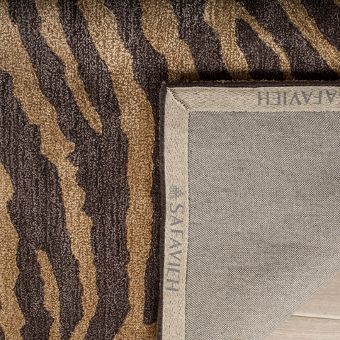 Gold Safavieh Soho Collection SOH434C Handmade Premium Wool Runner 2'6 x 12' Brown Gold Safavieh Soho Collection SOH434C Handmade Premium Wool Runner 2'6 x 12' Brown