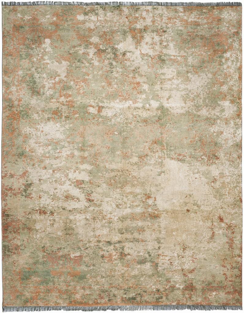 Abstract Green & Orange Area Rug Vinyard Collection Safavieh