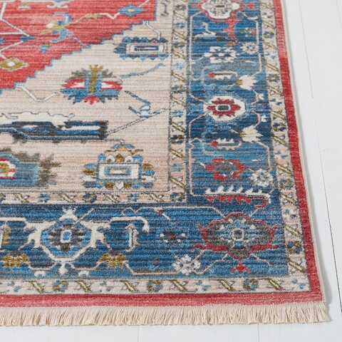 Vintage Persian Rug VTP477Q | Vintage Red & Blue Rug - Safavieh